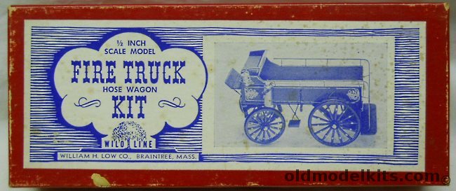 William H Low Co 1/24 Rumsey 'Big City' Hose Wagon Circa 1890 - Wilo Line Fire Trucks, FH130 plastic model kit
